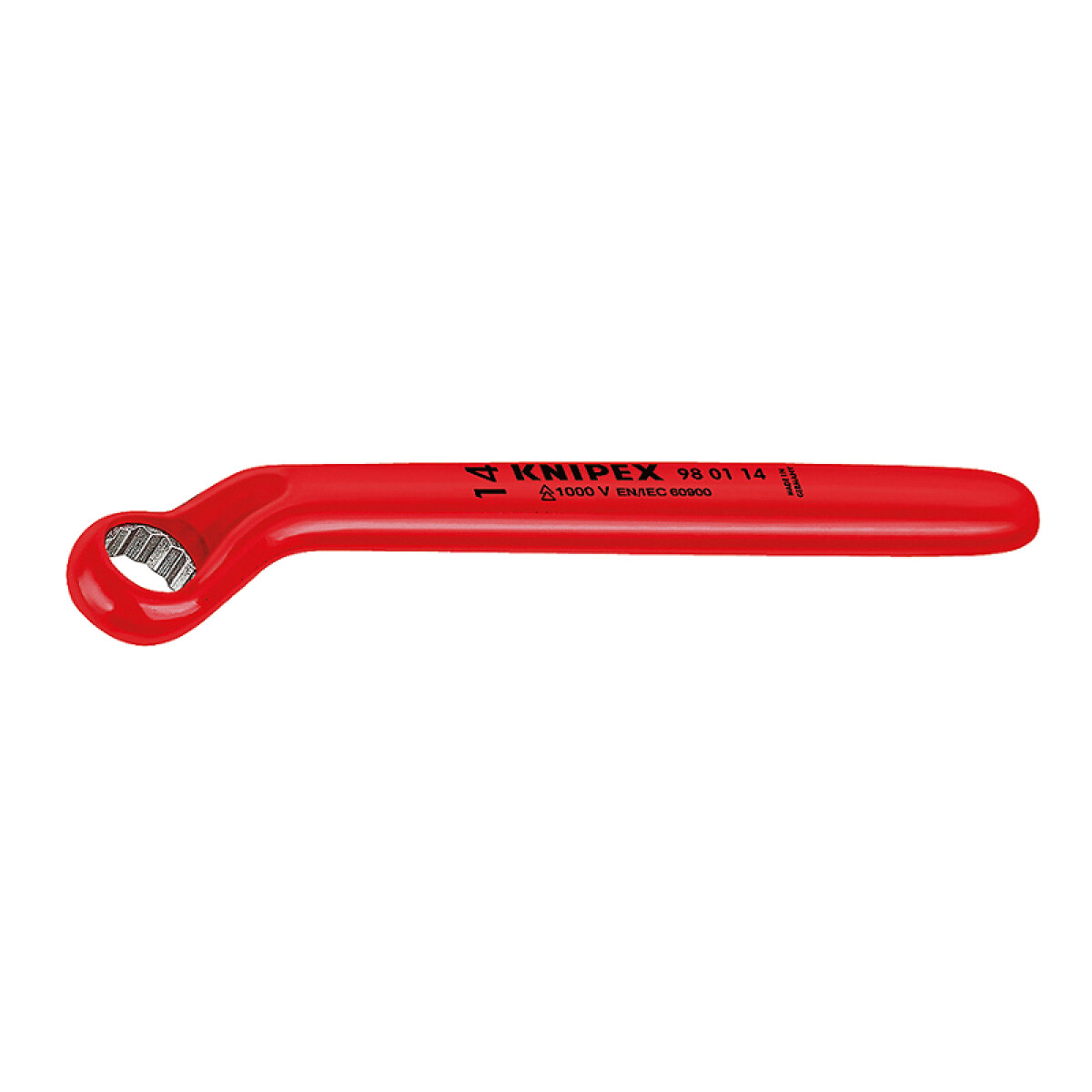 Llave estriada acodada aislación 1000V. - 10mm - KN3940 