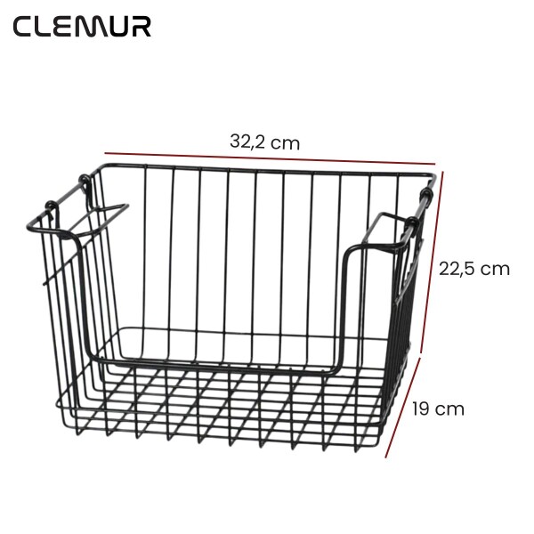 Organizador Cocina Apilable Canasto Cesto Metal Multiuso Imback Ideal Para Cocina, Baño Alacena Organizador Cocina Apilable Canasto Cesto Metal Multiuso Imback Ideal Para Cocina, Baño Alacena
