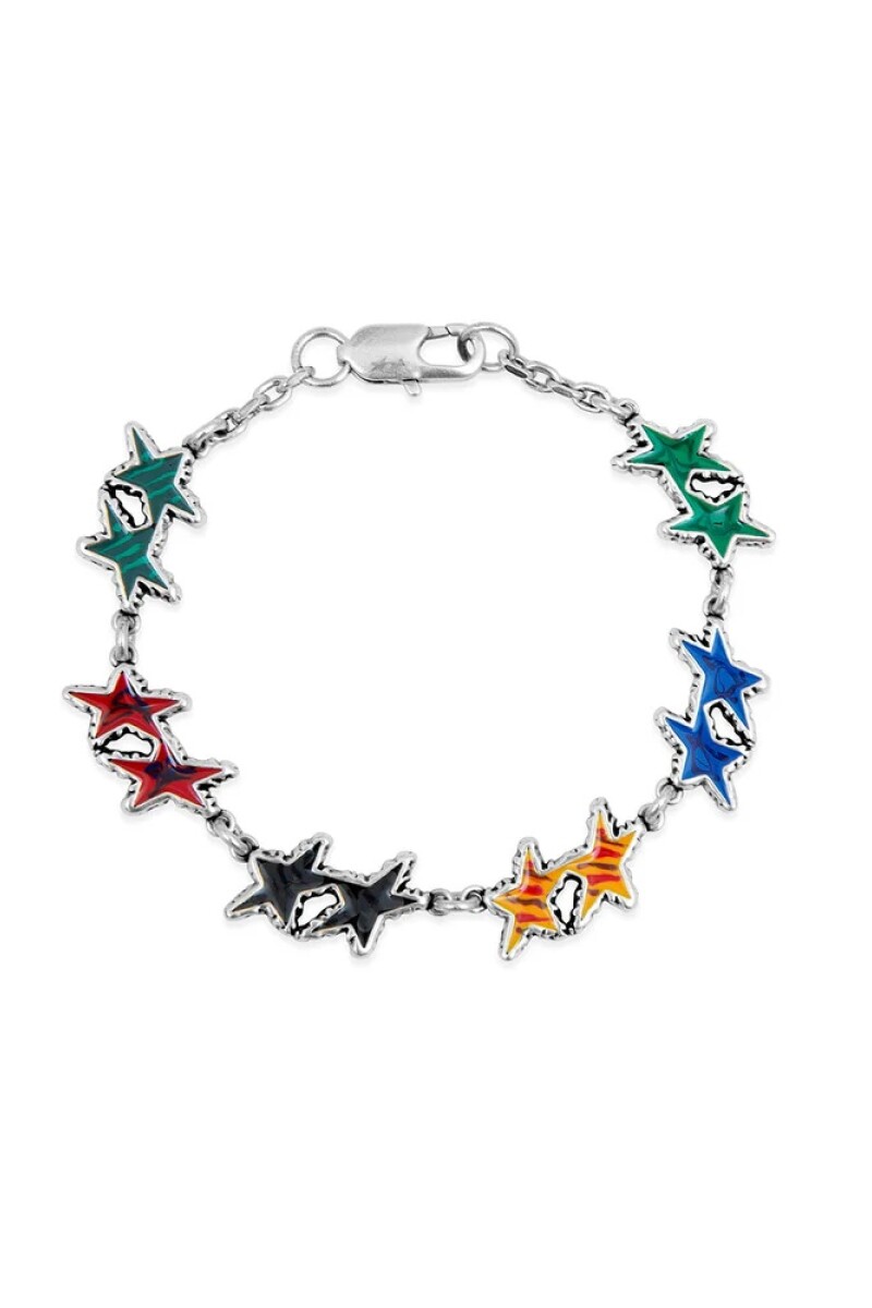 Melted Stars Bracelet Plata
