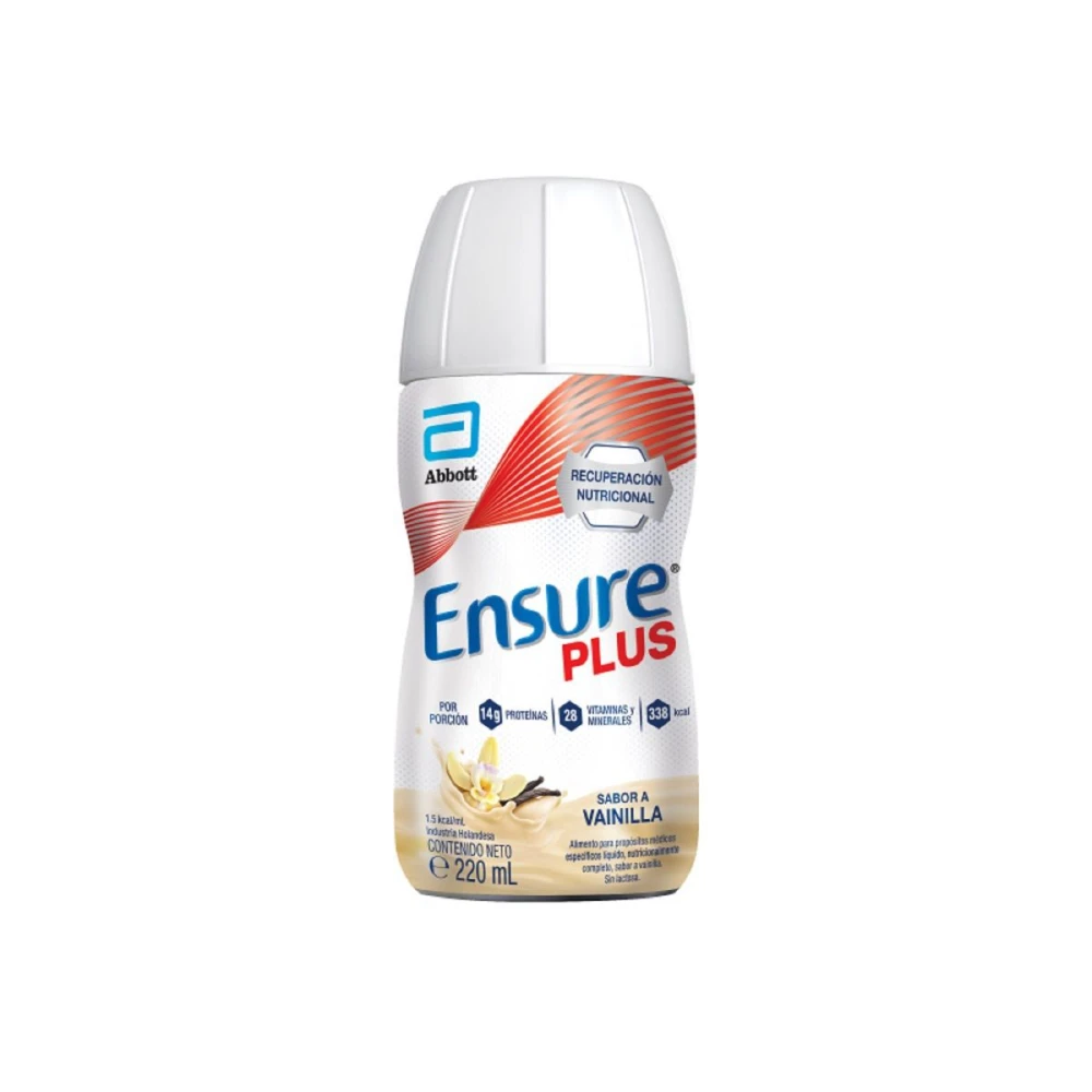 ENSURE PLUS VAINILLA ENVASE X 220 ML.