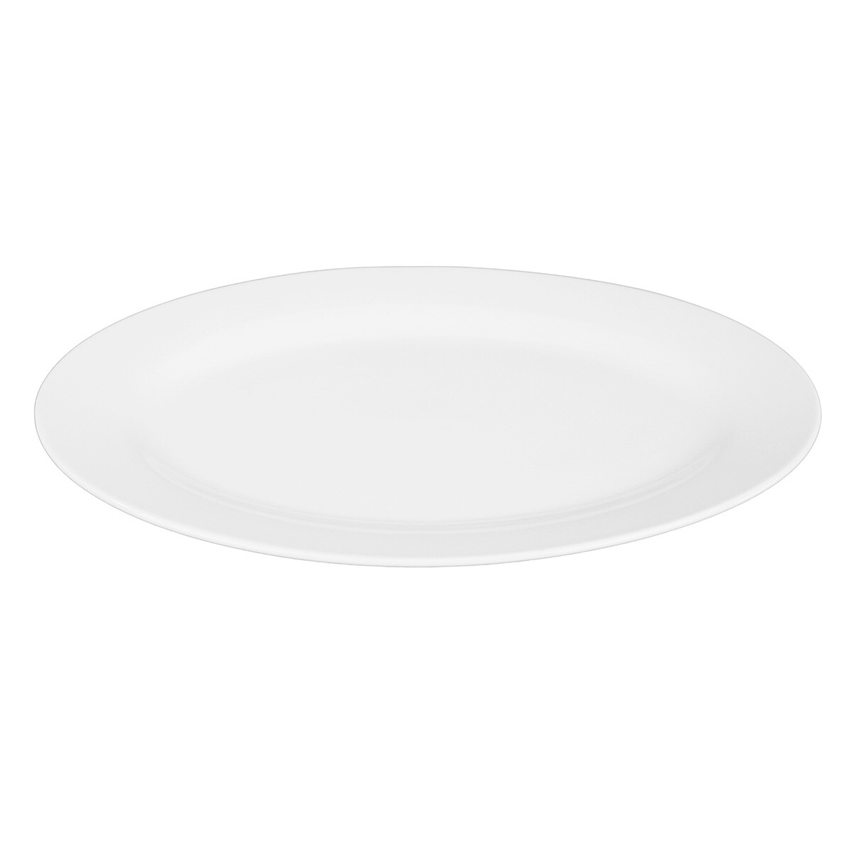 Fuente oval de ceramica blanca 