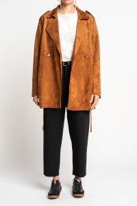 Trench Gamuza Vegana Camel