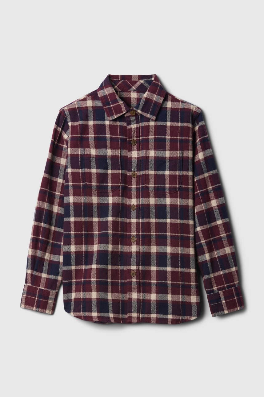Camisa Flannel Niño Plum Pudding