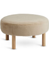 Puf RAMSDAL Ø70 tela beige/color color roble Puf RAMSDAL Ø70 tela beige/color color roble
