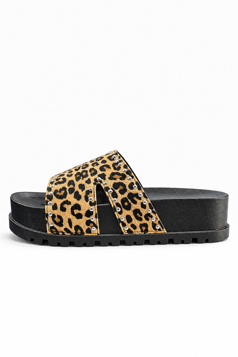 Sandalia zueco plataforma BT401 Animal-print