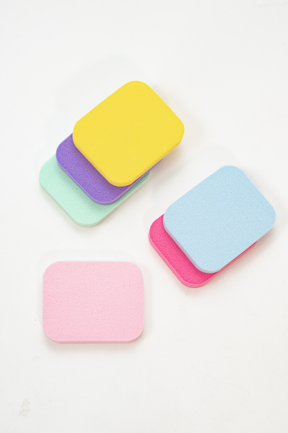 Set Esponjas Maquillaje Rectangular, X6 Un. Color Unico