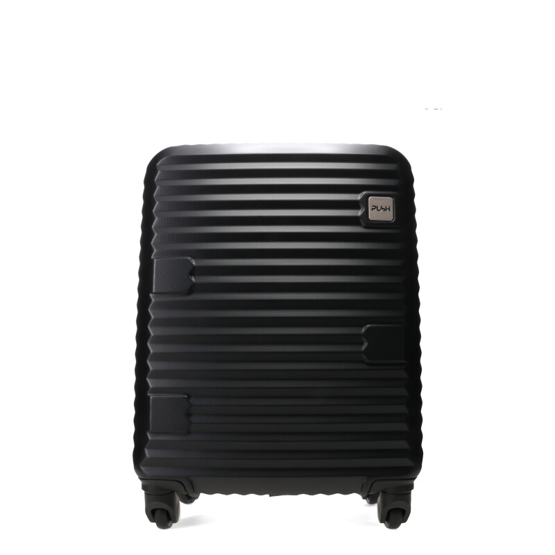 Valija Push Rigida Acanalada Negro