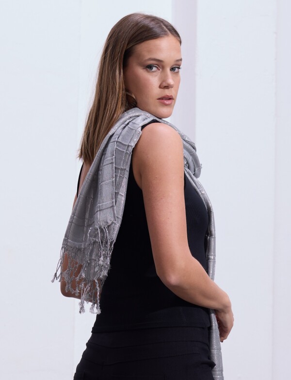 Pashmina Noche PLATEADO