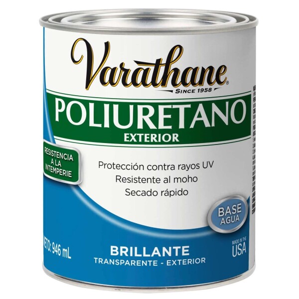 Poliuretano exterior brillante 0.946L Varathane Poliuretano exterior brillante 0.946L Varathane