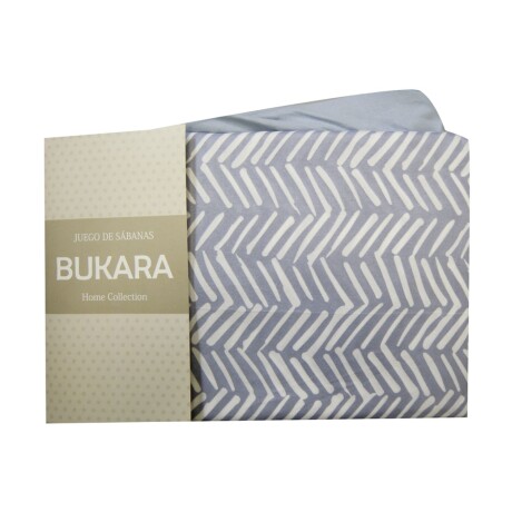Juego de Sábanas Bukara 2 Plazas Zig Zag Celeste