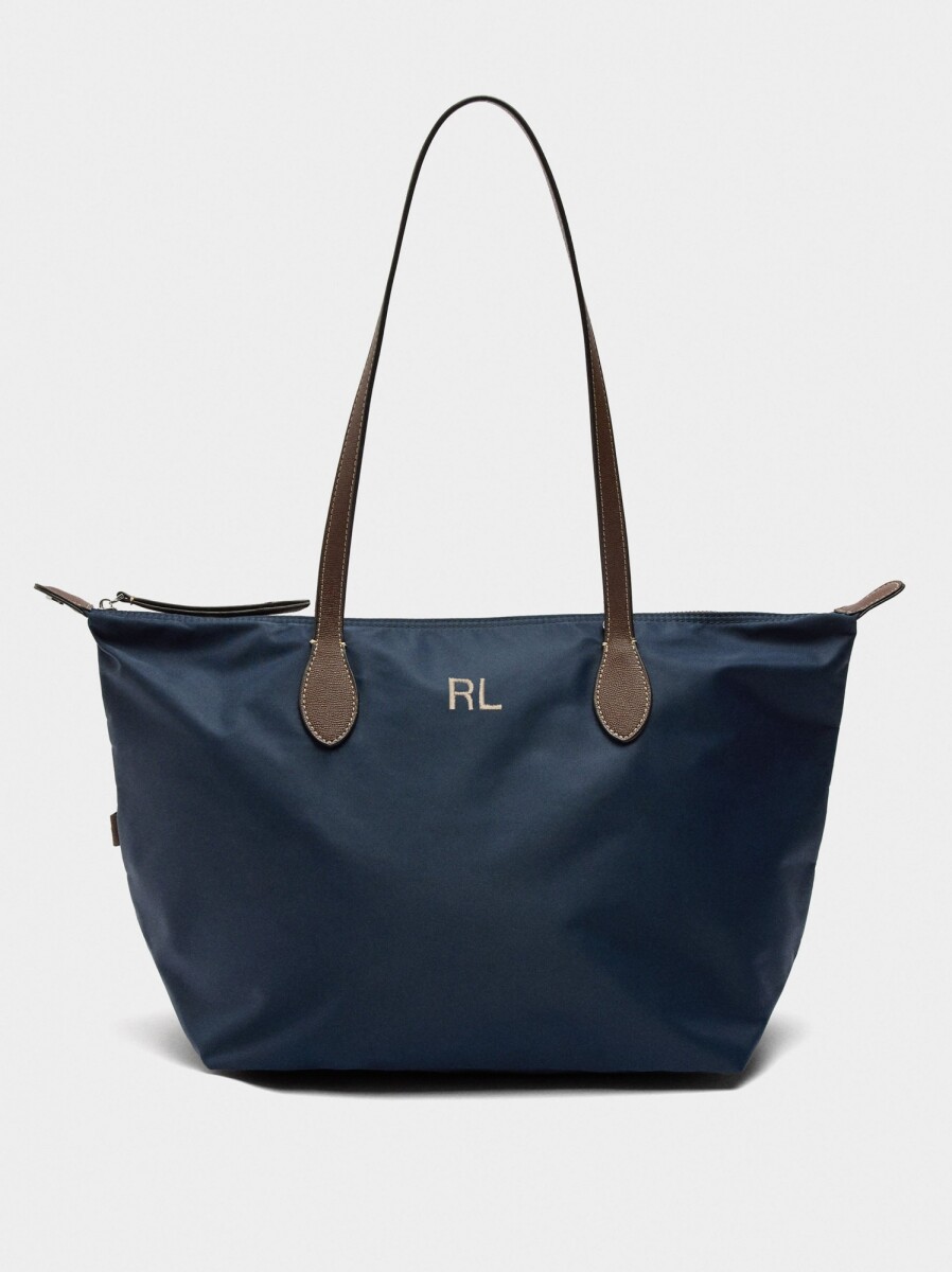 Bolso Shopper De Nylon L - azul-marino 