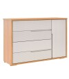 Comoda Zapatera Concept 4 cajones 1 puerta Beige