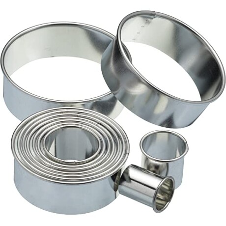 Juego inox de 9 aros redondos cortantes Juego inox de 9 aros redondos cortantes