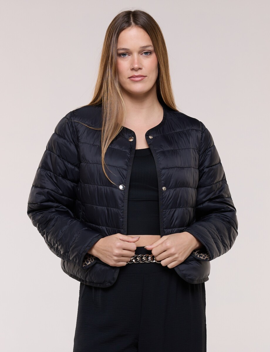Campera Packable Reversible - Negro 