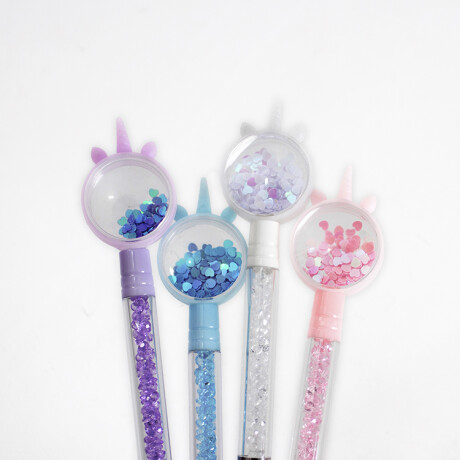 Boligrafo con Cristales Unicornios Violeta