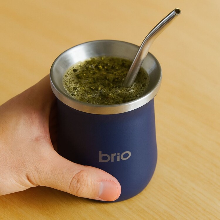 MATE ACERO INOXIDABLE BRIO AZUL MATE ACERO INOXIDABLE BRIO AZUL