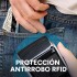 Billetera Tarjetero Bloqueo Rfid Anti Clonación Calidad Variante Color Plateado Labrado