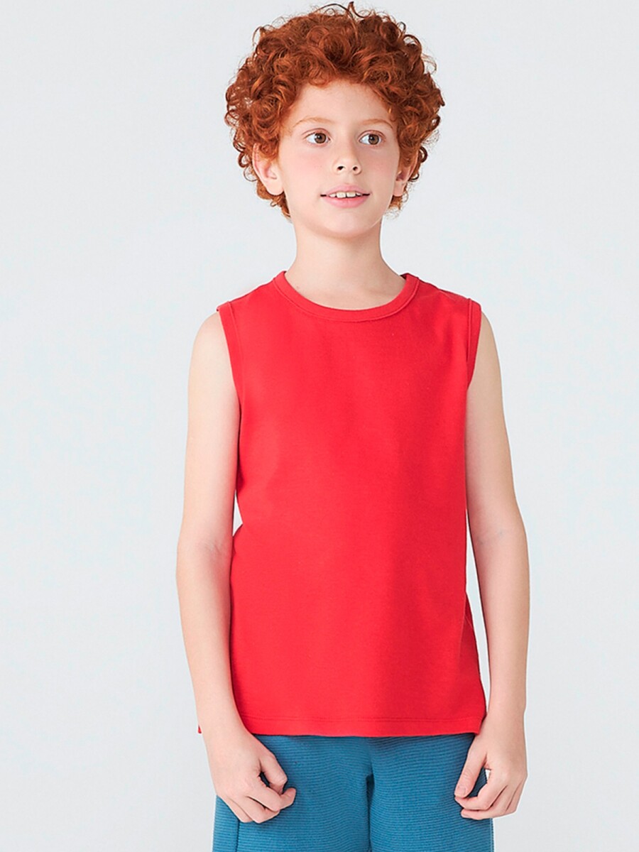 MUSCULOSA BÁSICA INFANTIL REGULAR - ROJO 