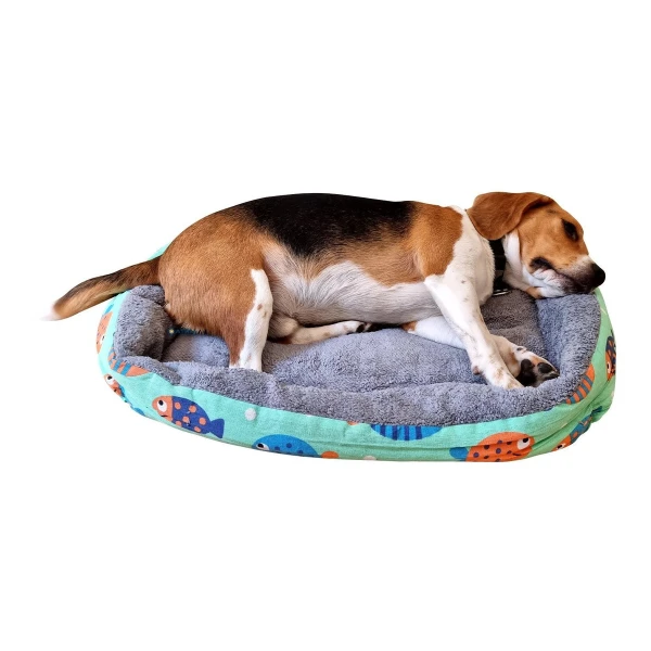 Cucha Cama Colchón Perro Mascota Gato 61 X 40 Rectangular Variante Peces