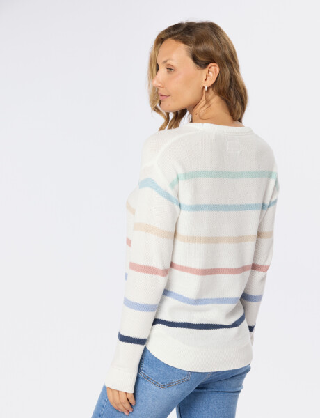 BUZO TEJIDO RAYADO Blanco