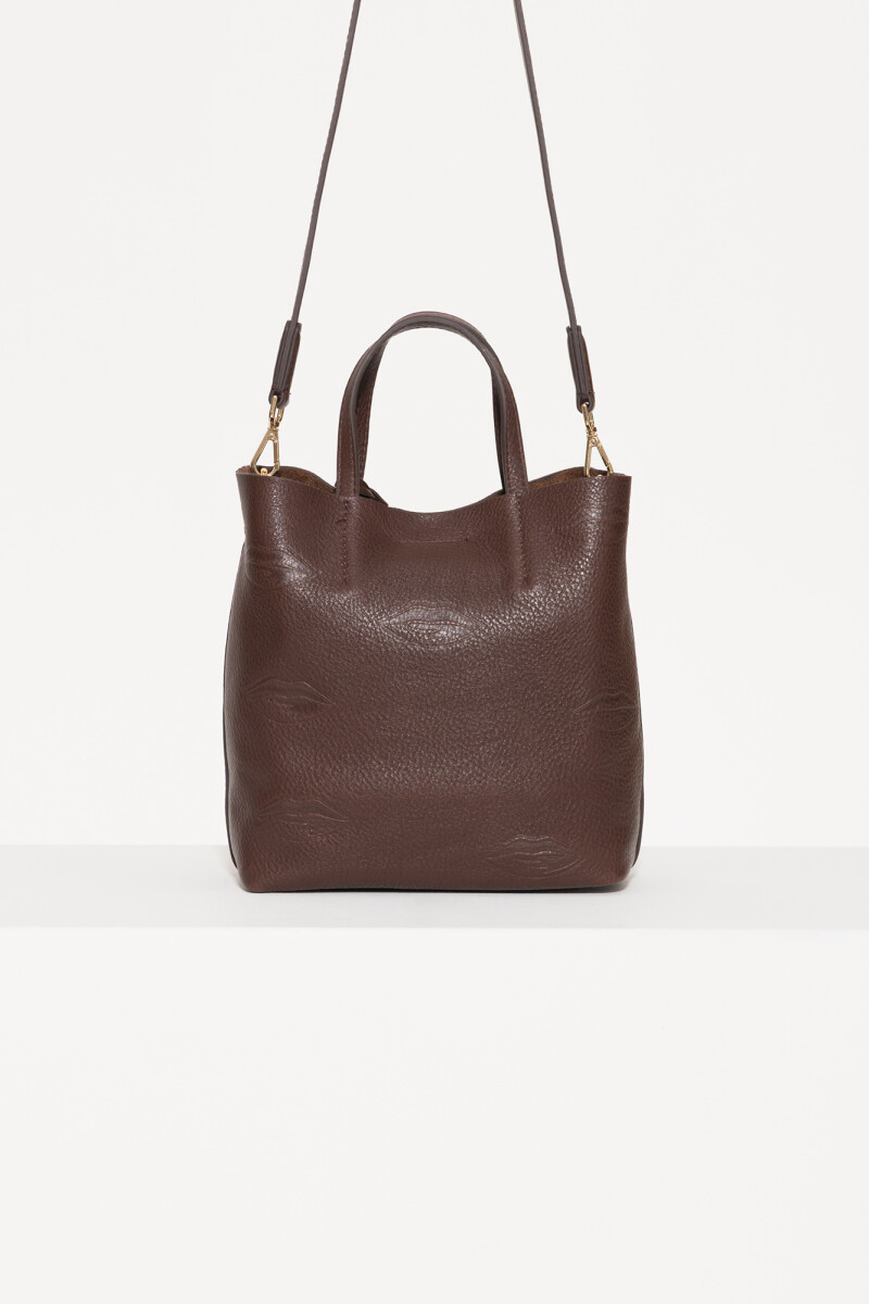TOTE KISSES SMALL Marron