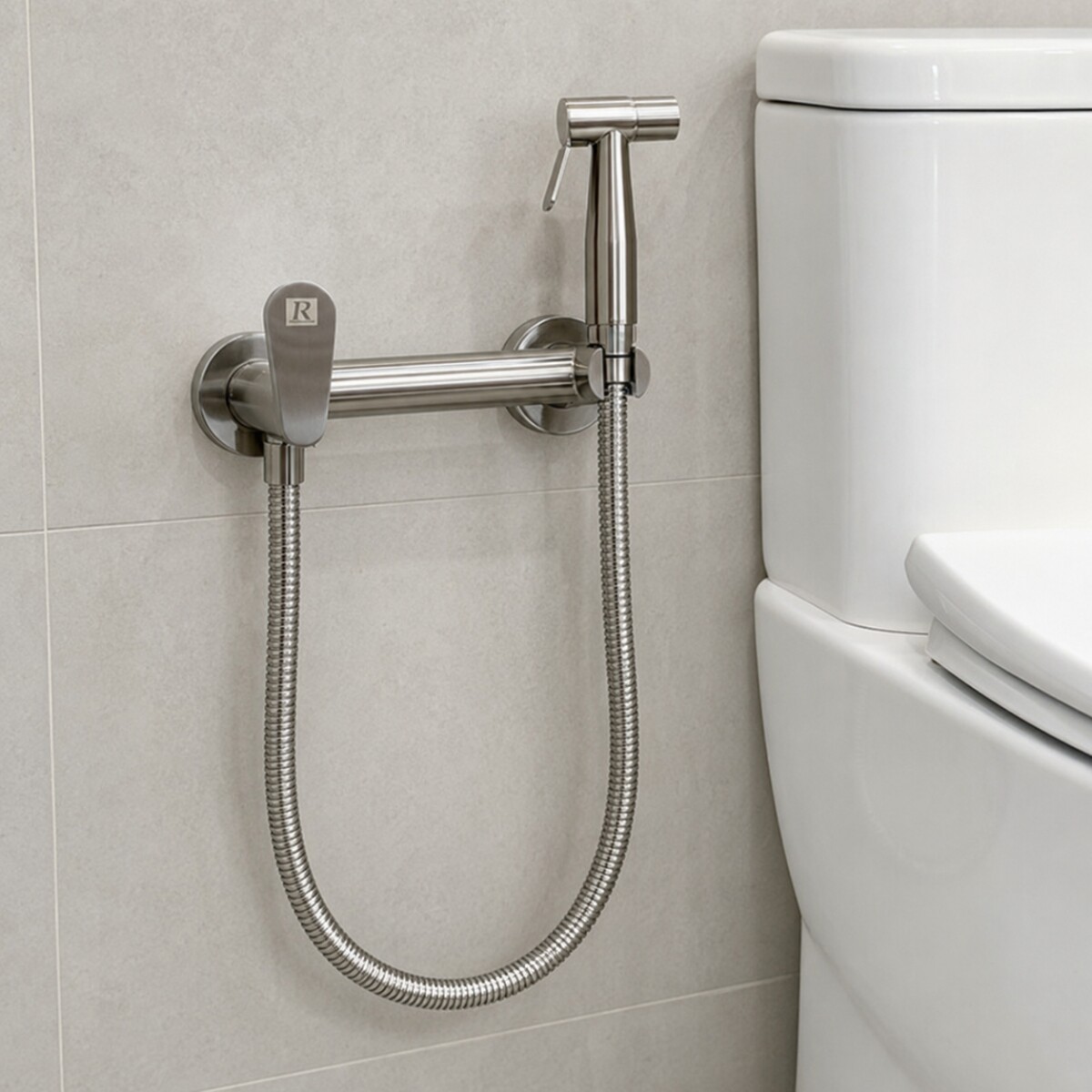 DUCHA HIGIENICA AC INOX SATIN PLANA RIMONTTI Ducha Higienica Ac Inox Satin Plana Rimontti