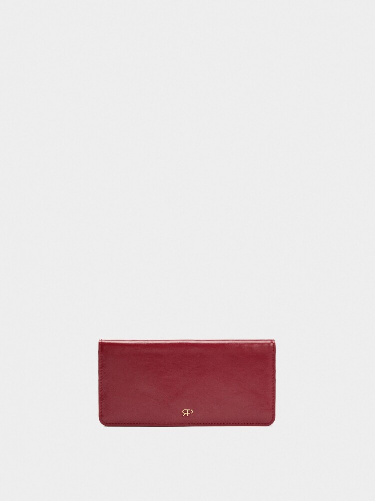 Cartera Efecto Charolado rojo