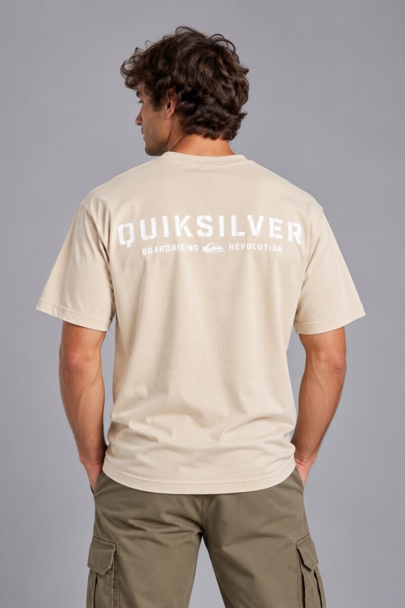 T-SHIRT QUIKSILVER 40623 M.C OVEI - BEIGE 
