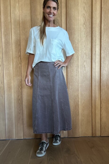 Pollera Mónaco Denim Tostado