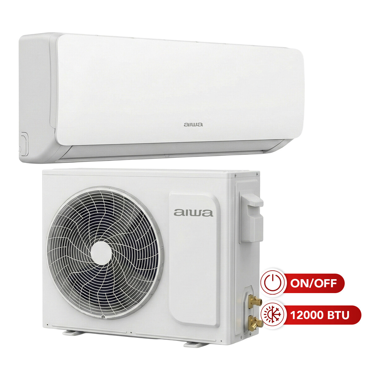 Aire Acondicionado AIWA 12000 BTU Split ON/OFF Frío/Calor Blanco 