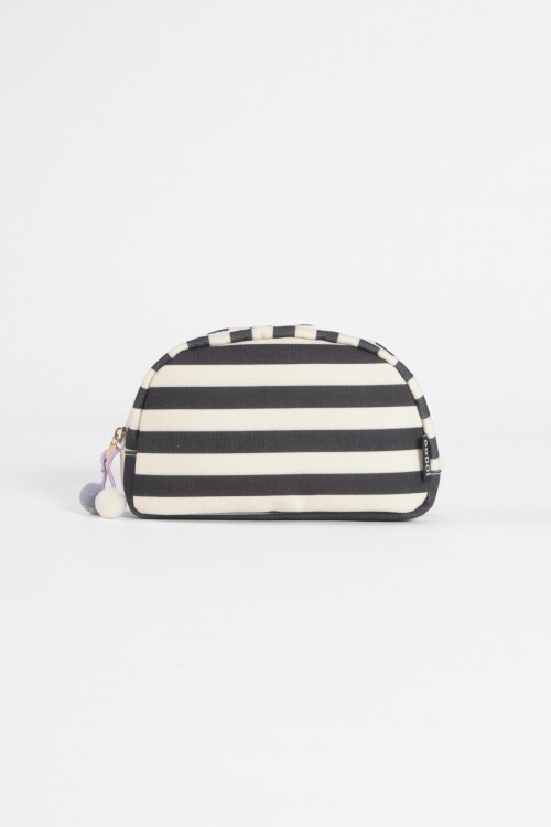 Estuche rayas negro