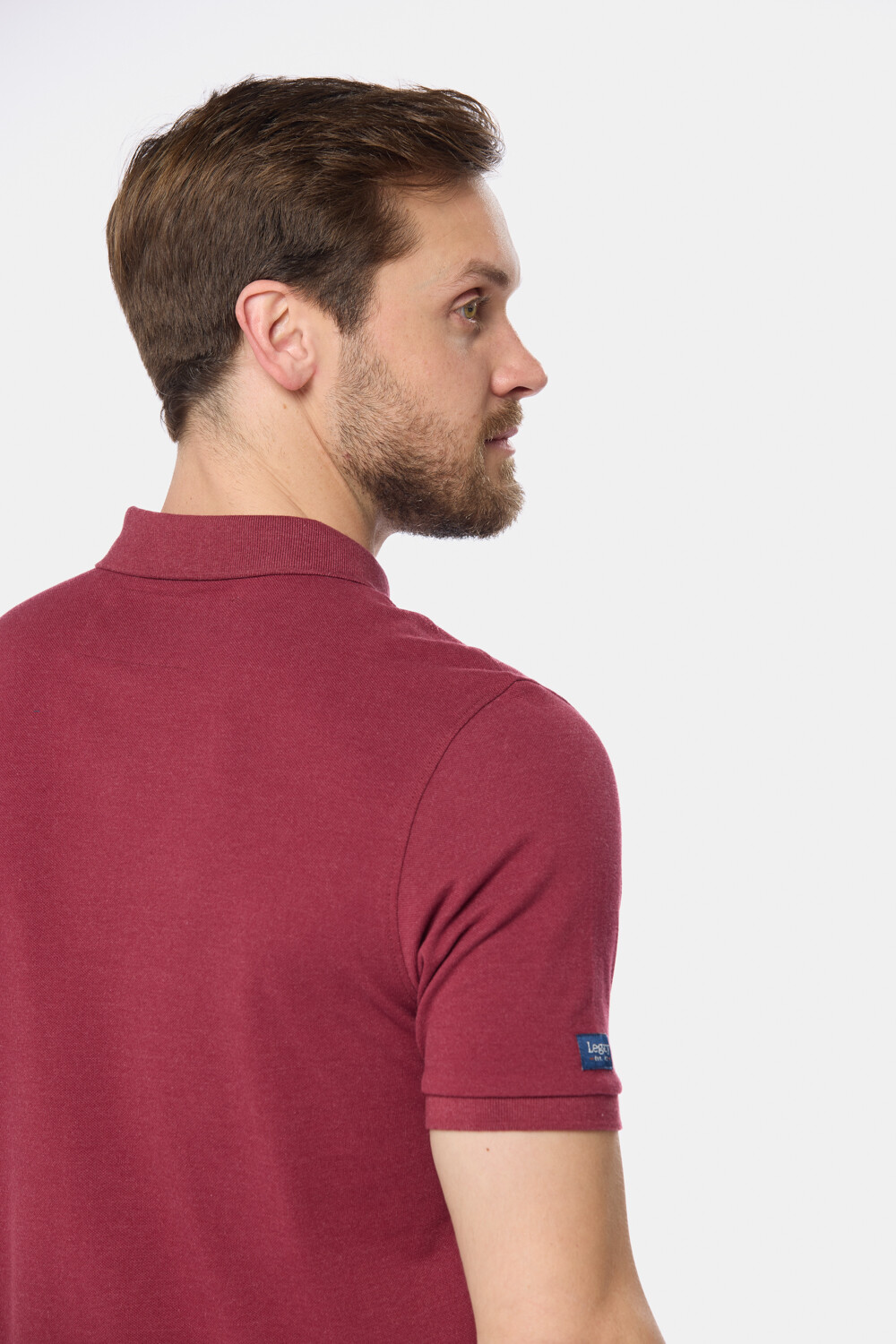 REMERA POLO LISA PIQUÉ Bordo Melange