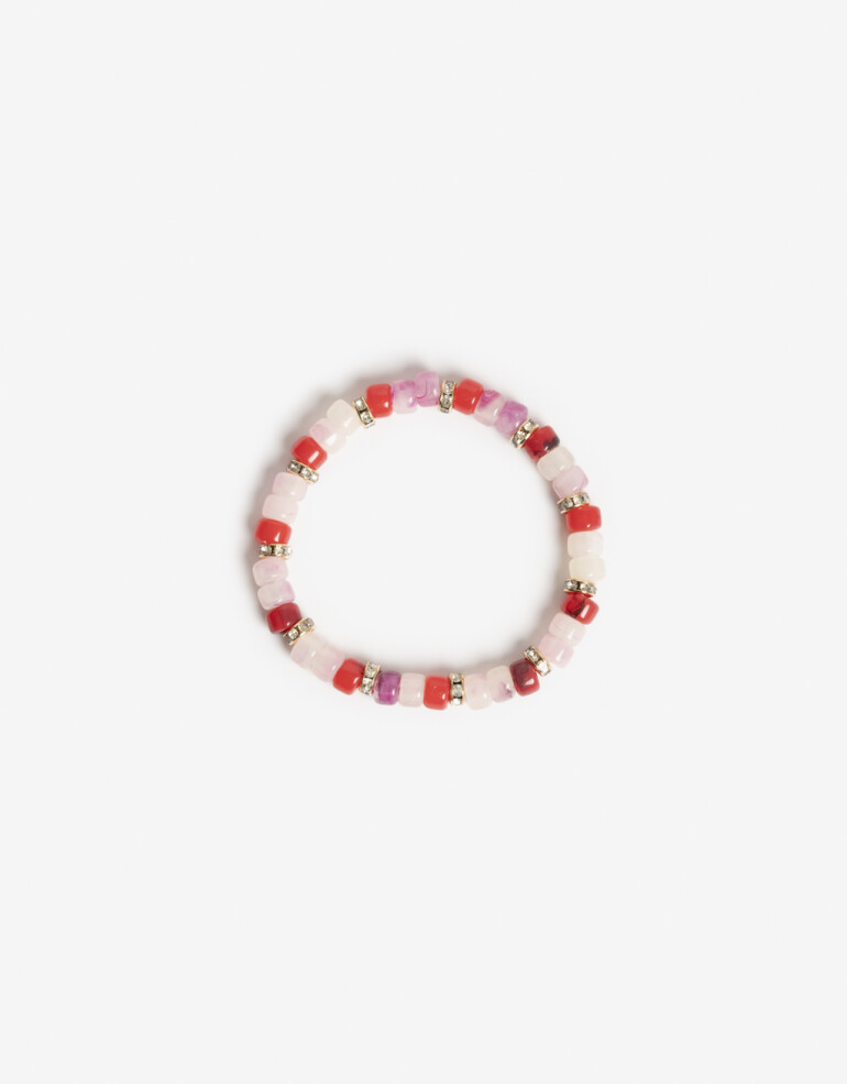 Pulseras Elásticas Canutillos Pulsera Elástica Beads - Dorado