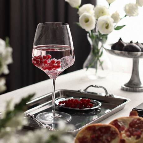 SET 6 COPAS CRISTAL TRANSPARENTE BURGUNDY 695 ML