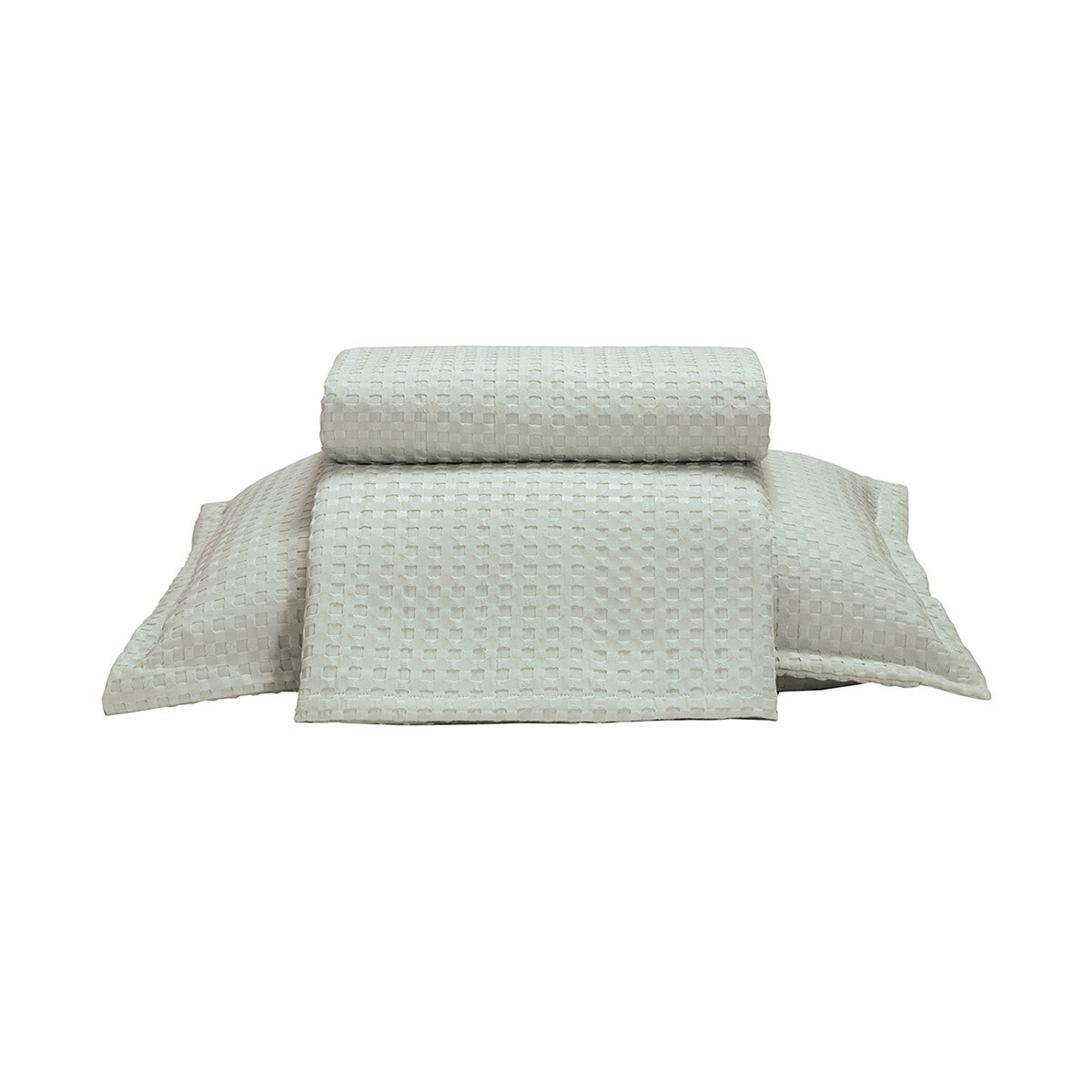Juego Colcha y Funda Dohler Provenza 1 Plaza 100% Microfibra - VERDE AGUA 
