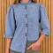 Camisa Carlita Volados Azul Melange