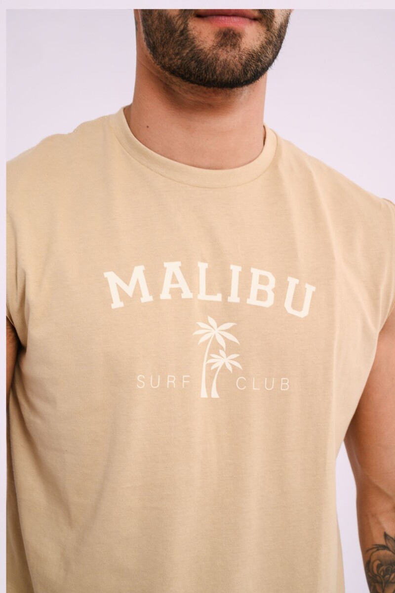 Musculosa estampada Beige
