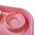 Bandeja Comedero Bebedero Antiderrame Mascotas Comida Agua Variante Color Rosa