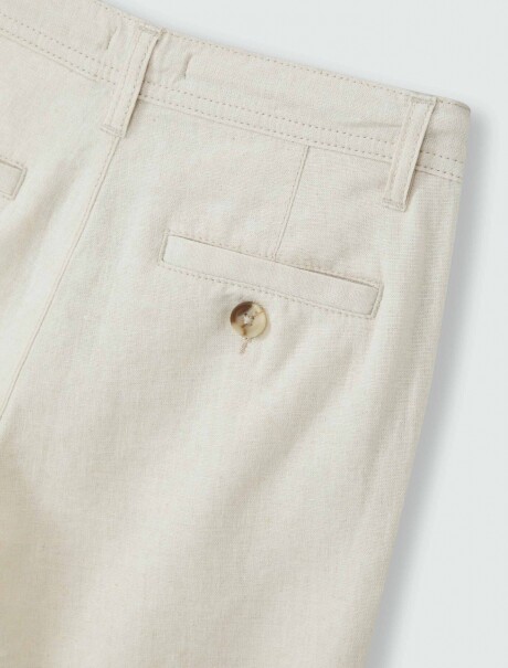 BERMUDA INFANTIL DE LINHO BEIGE