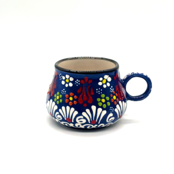 Taza de té de cerámica artesanal Azul