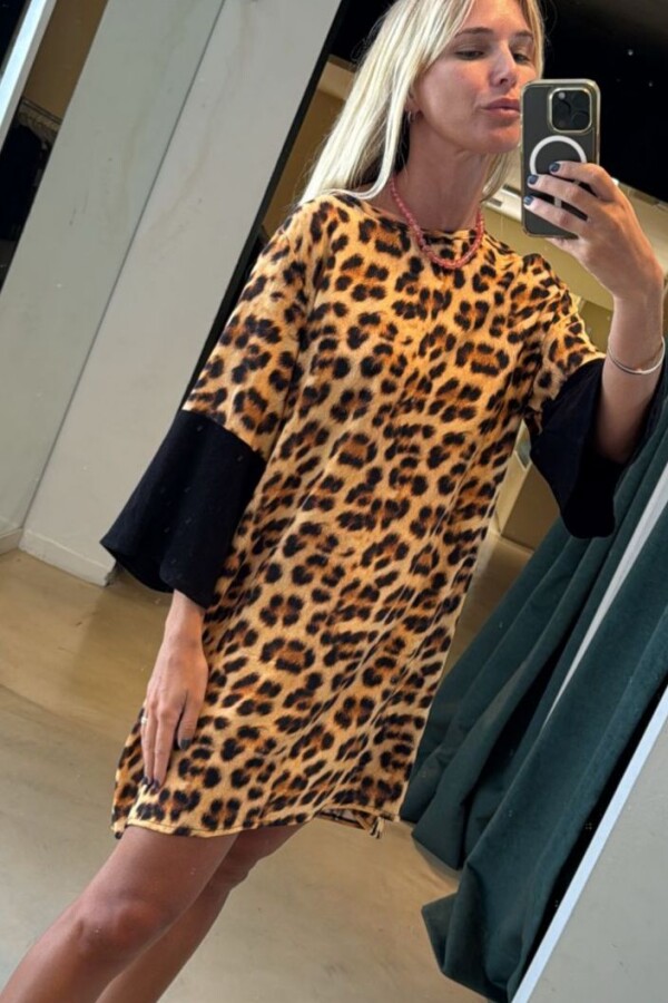 Túnica Bless Corta Animal Print