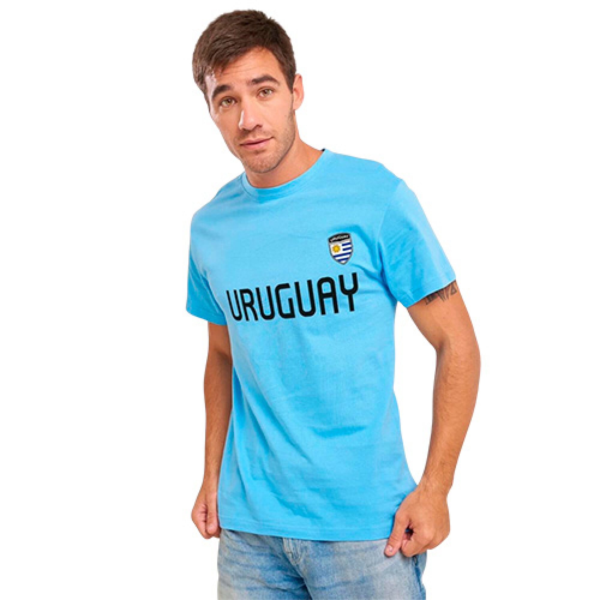 Camiseta URUGUAY escudo celeste