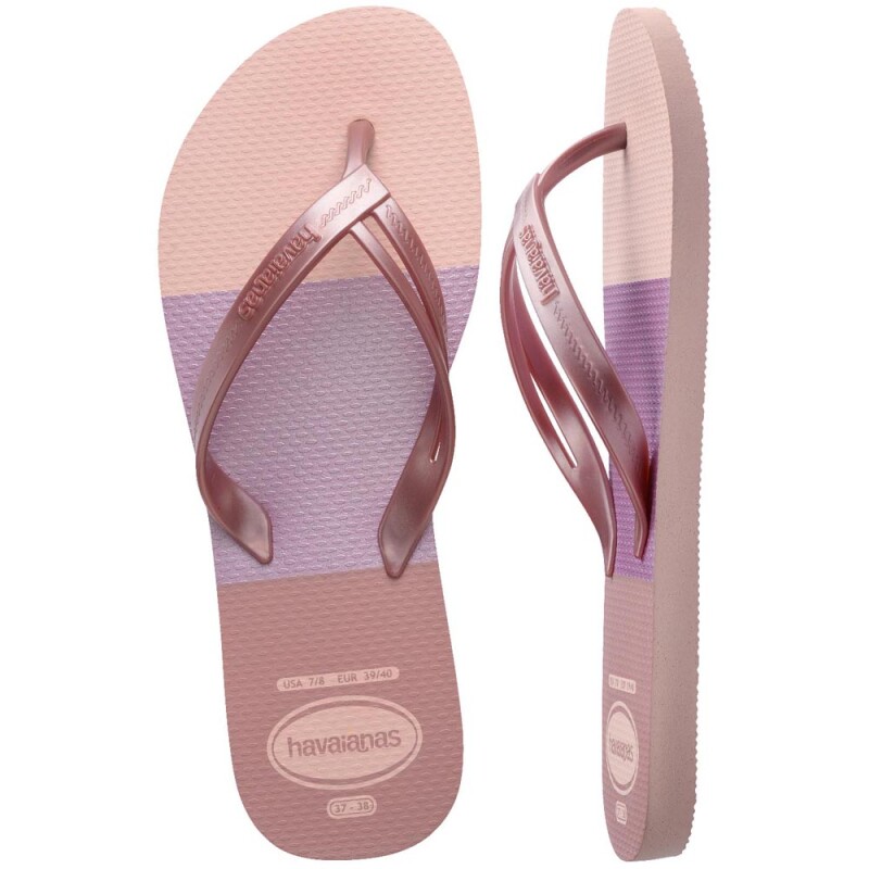 Sandalias Havaianas Elegance Print Grafito Rosa Ballet