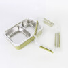 TUPPER INOX/VERDE C/DIVISIONES 23X7X6CM Unica