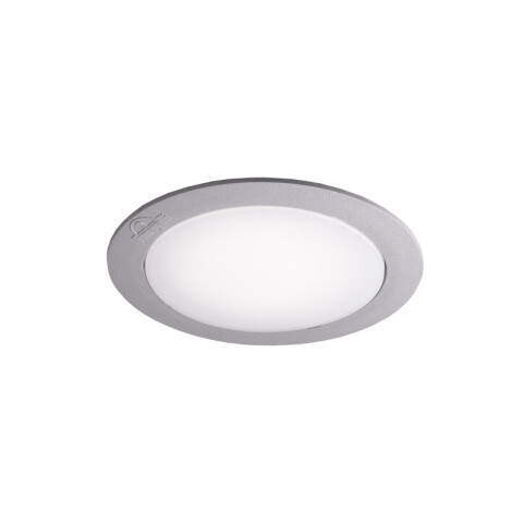 Luminaria embutir para techo gris 10W cálida Ø160mm IP55 FL0978