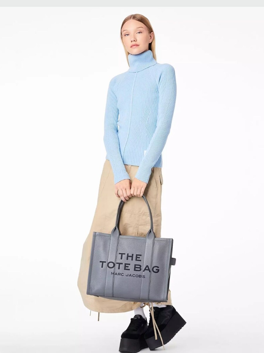 Marc Jacobs - The Tote Bag, grande de cuero - Gris 