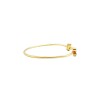 Brazalete Sikar-Plata Rodinada con micra oro 18k-Piedra Turmalina multicolor-BR2003 Conpiedra
