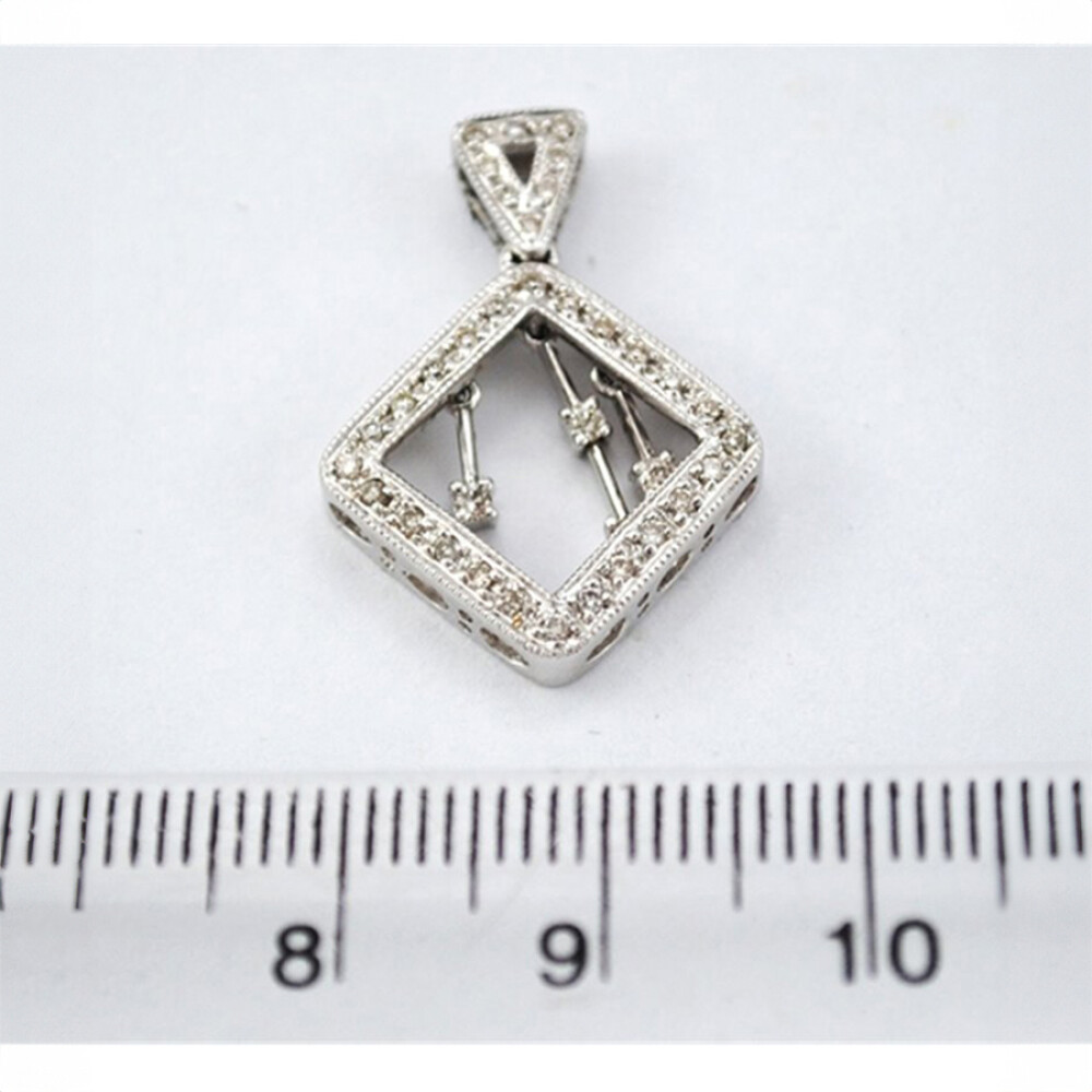 Dije Oro Blanco 18 K Con Brillantes Dije Oro Blanco 18 K Con Brillantes