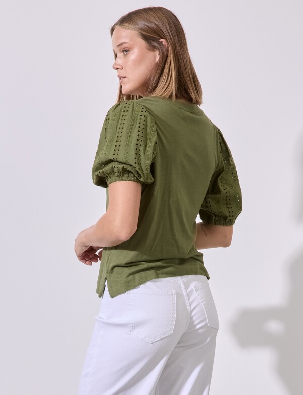 Blusa Broderie VERDE