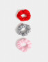 Gomitas Infantiles Licencias Set De Scrunchies "hello Kitty" - Combinacion Multicolor